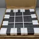 24x24in Fiberglass Replacement Manhole Cover-Only Lid,Corrosion Resistance Square FRP Sewer Cover with Handles for Pavement,Lightweight Septic Tank Lid,Non-slip Trench Solid Plate (Black)