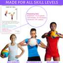 5 x OVANTO Volleyball Training Equipment Aid  Solo Volleyball Equipment in 4 Styles to Serve, Spike, Set and Pass Like a Pro - Adjustable Volleyball Practice Equipment Gift for Beginners & Experts