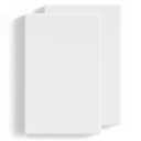 ELEGRP Blank Wall Plate Cover, 1-Gang Screwless Blank Outlet Plate, Mid-Size 4.88" x 3.13" Unbreakable Thermoplastic Blank Faceplate Cover for Unused Outlets/Switches, UL Listed (2 Pack, Matte White)