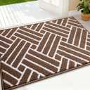 OLANLY Indoor Door Mat, 36x24 Inch, Dirt Resistant and Absorbent, Non-Slip Rubber Backing Floor Mats, Easy Clean Low-Profile Doormat for Entryway, Front Door, and Inside Entrance, Coffee