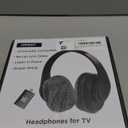 WallarGe Wireless Bluetooth Headphones for TV Watching, Comfortable for Seniors with Bluetooth 5.3, Easy Setup Headphones with USB Transmitter, 25 Hours Play and No Audio Delay