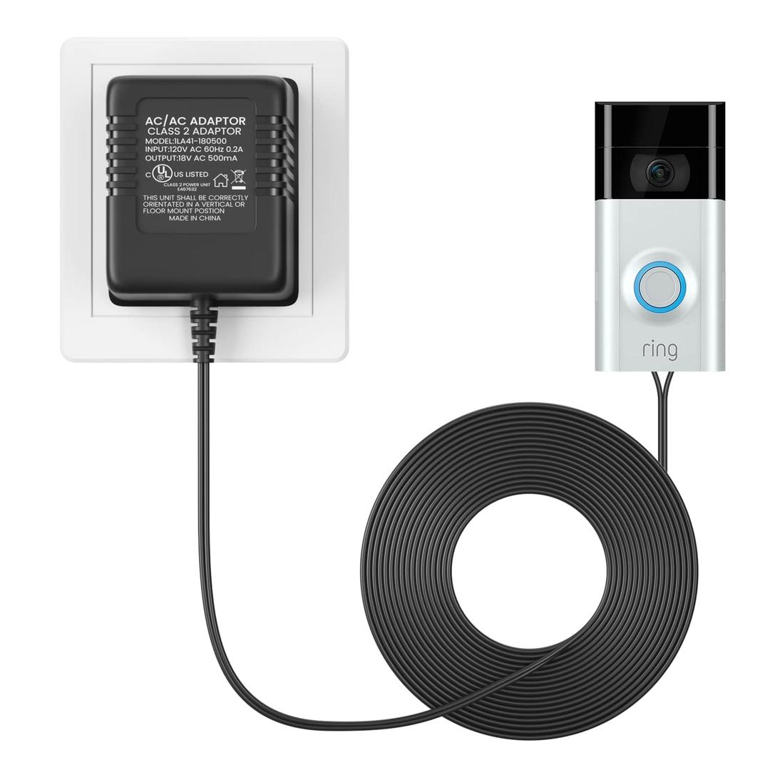18V Power Adapter for Video Doorbell Power Supply for Ring Video Doorbell and Ring Video Doorbell 2 & Ring Video Doorbell Pro,continuously Charger Ring doorbell,Doorbell Transformer (18, Volts)