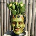 Horror Movie Horror Movie Vase Decor Fun for Indoor Plants Scary Head Plant Pots Resin for Garden Halloween Home Dcor (Frankenstein)