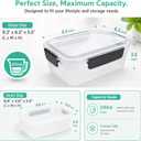 YORY 9 cup Plastic Food Storage Containers with Lids Nestable Freezer Dishwasher Safe Rectangle Meal Prep Container Set,5-Pack