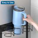 Magnetic Cup Storage Organizer Holder for Stanley 30/40 oz Tumbler,Strong Magnetic Rack for Fridge (Black, 4CUPS)