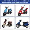 3.50-10 Scooter Tire Tubeless Compatible with 49cc 50cc Tao tao Elite 80 Vino 125 Genuine Buddy Scooter, 3.50x10 Street Tire Replacement for 10 Inch Rims Front Rear Mopeds with Valve Stem