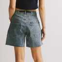 Jean Shorts Womens Drawstring Low Waist Wide Leg Denim Shorts Y2k Summer Jorts with Pockets (Blue, S)