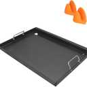 Full-Size Griddle Inserts for Nexgrill Home Depot 4 Burner & 5 Burner Grills 720-0830H 720-0830X 720-0888 720-0888N, Flat Top Griddle with Silicone Handles for Nexgrill 5 Burner 720-0882A 720-0882S (17"x25.6")