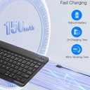 MoKo for iPad Air 11 Inch Case with Keyboard 7th/6th Gen(M4/M3-2026/2025/2024), iPad Air 5th/4th Gen Case 2022/2020 10.9'' with Pencil Holder, Multi-Angle Detachable Bluetooth Keyboard, Black