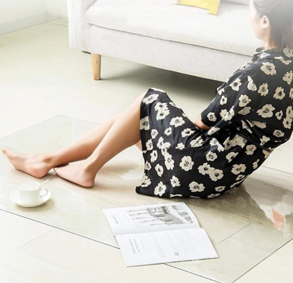 JOJAN PVC Clear Chair Mat, Desk Cover Protector, Non-Slip Floor Protector Mat, 2.0mm Round Edge Wipeable Desk Mat, Hardwood Floor Protector, Easy to Clean (Size : 47x47in/120x120cm)