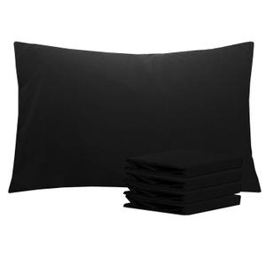 Set of 2 Black Pillowcases 30x20