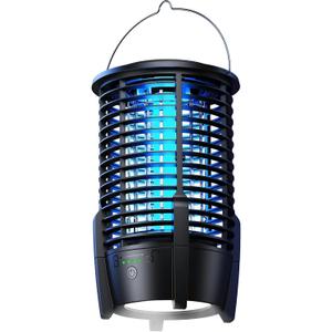 Rechargeable Cordless Bug Zapper Outdoor, Mosquito Zapper Rechargeable, Battery Bug Zapper with LED Light/3600mAh Battery, Mosquito Killer, Portable Fly Zapper for Camping Patio Backyard Garden