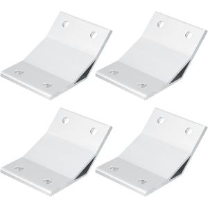 uxcell 4Pcs 135 Degree Angle Aluminum Profile Corner Brackets, Corner Brace Joint Connectors for 4080 Series (Silver White)