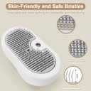 Nepfaivy Cat Steam Brush for Shedding - Steaming Cat Brushes for Indoor Cats with Release Button, Steam Slicker Brush for Dogs, Rechargeable Pet Spray Water Hair Removal Comb for Massage, Grooming