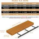 1pc Floating Shelf Bracket Heavy Duty,Decorative Floating Shelf Hardware Hidden Black Metal Fireplace Mantel Brackets (34"X4"X1.0" Without Tools)