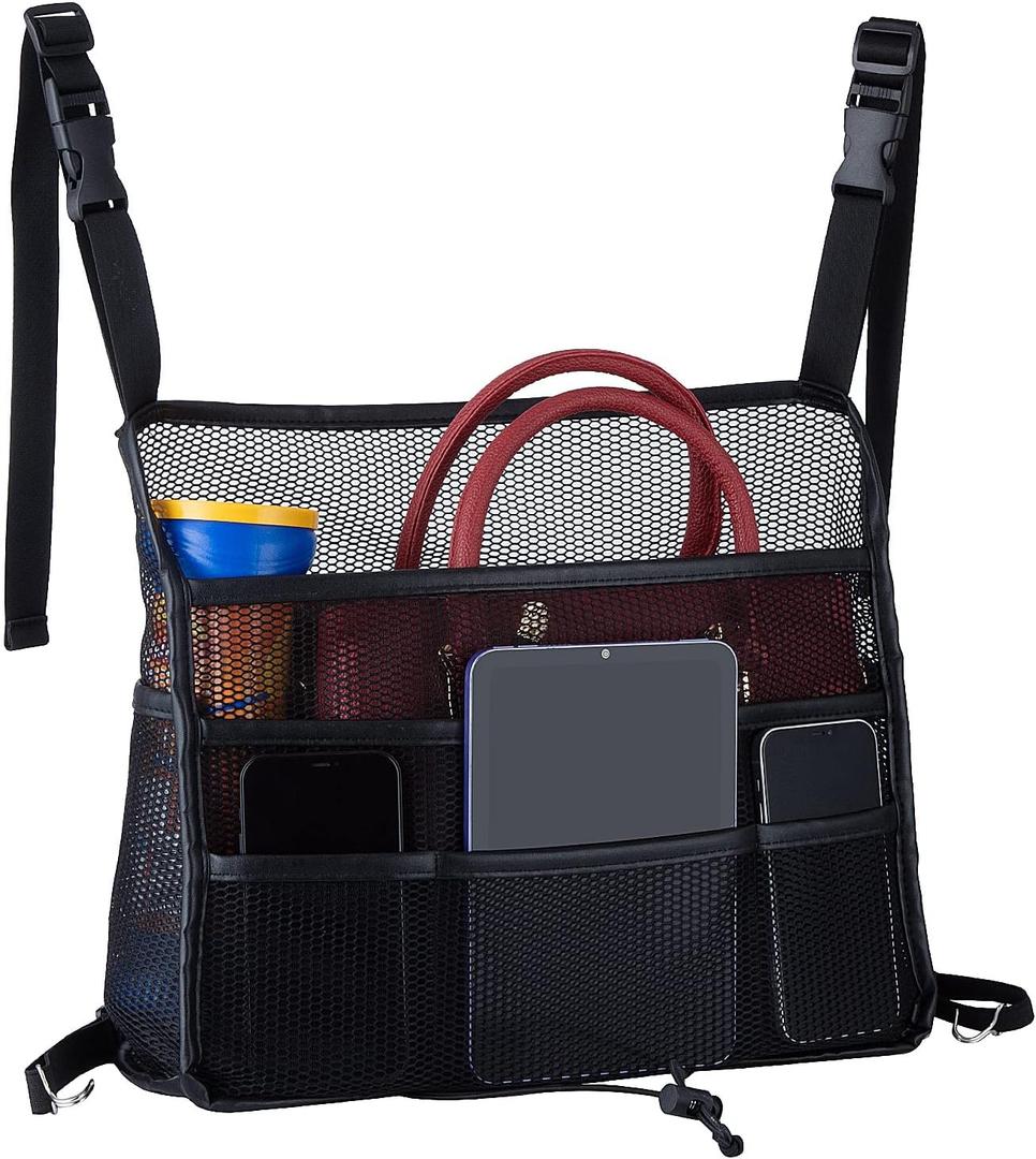 Eing Car Seat Back Organizer - Large Capacity Storage for Purses, Handbags & Kids' Items - Black