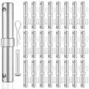 24 Pack Scaffolding Coupling Pins 1-3/8" OD x 9" L Heavy Duty Scaffolding Pins with 1" Collar and 48 Spring Retainers Locking Scaffold Connecting Rod Accessories