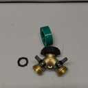 Biswing Garden Hose Splitter 2 Way, Heavy Duty Brass Connector Tap Splitter, Y Splitter 2 Valves with 2 Extra Rubber Washers