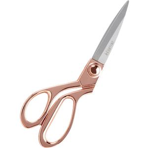Professional Heavy Duty Tailor Scissors Leather Scissors 8" Rose Gold Stainless Steel Dressmaker Shears with Sharp Stainless SteelRose Gold