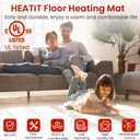 60 sqft HEATIT Warmmat Electric Radiant Self-adhesive Floor Heat Heating System & ET-72 Thermostat & Alarm Monitor