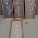 Product Elevations 3D Wooden Boho Wall Decor Set of 4  Neutral Wall Art for Living Room  Farmhouse Shabby Chic Framed 3D Art  Minimalist Botanical Home Decorations & Bedroom Decor  Luxury Home Gift