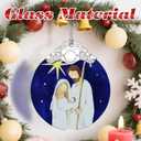Stained Glass Religious Ornament, Nativity Christmas Ornaments, Christmas Decorations for Tree, Holiday Ornament, Christian Gifts, Religious Gifts, Gift Ideas & Xmas Gift