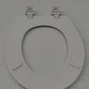 Mayfair Cameron Toilet Seat and Bidet Bundle, Easy Clean Wood Toilet Seat with Non-Electric, Easy to Install SlimGlow Bidet Attachment, Elongated, White