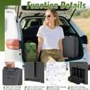 Portable Camping Toilet Kit for Adults, Upgrade Travel Potty Seat with Lid Removable Paper Holder and Absorbent Gel, for Camping, Hiking, Truck, RV Toilet, Grey