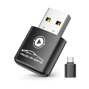 Wireless CarPlay Adapter for Apple iPhone（2026 Upgraded） Mini Design, Converts Factory Wired to Wireless Adapter for CarPlay, Plug and Play, Auto Connect Fast and Stable(Black)