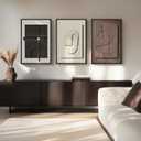 Large 3D Framed Abstract Wall Art Set, 3 Piece Modern Artwork for Walls, 20"w X 30"h X 3pcs