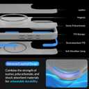 LONLI 2.0 - for iPhone 16 Pro Case - The Toughest Leather Magnetic Protective Phone Cover - [360 Shock-Absorbent Bumper and Inner TPE Frame] - [Compatible with Magsafe] - Moon Mist Leather