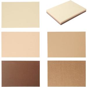 50 Sheets 4x6 Colored Cardstock Paper 5 Colors Blank Flash Cards, 250 GSM Heavy Card Stock for DIY Art Projects, Cards (Brown)