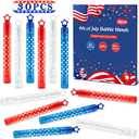 4th of July Party Favors Mini Bubble Wands 30PCS Fourth of July Toys for Kids Red White and Blue Bubbles Independence Day Decorations Patriotic Accessories Classroom Prizes Outdoor Gifts Girls Boys