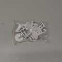 10 Pieces Plastic Closet Rod End Caps Closet Rod Hang Bar Sealing Plug Brackets Endcaps Accessories(White)
