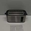 Toaster 4 Slice with Countdown Timer, Extra Wide Slots for Bagels and Waffles, 6 Browning Settings, Removable Crumb Tray, Stainless Steel