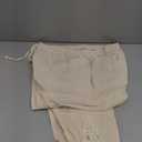 Angerella Womens Cotton Linen Pants Casual Lightweight Drawstring Elastic Waist Trousers Summer Lounge Pants with Pockets (Beige, XL)