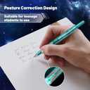 Fountain Pen Retractable: 0.38mm Blue&black Ink Transparent Barrel Includes 5 Refillable Ink Cartridges, Medium Nib Transparent Barrel for Smooth Writing No Leaking (Dark blue)