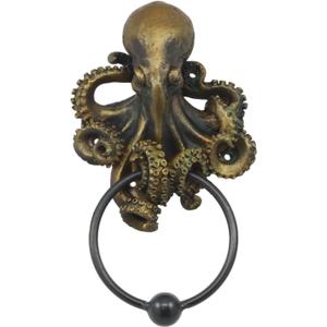 Pacific Giftware Nautical Gothic Mythical Sea Monster Deep Ocean Creature Octopus Kraken Cthulhu Decorative Door Knocker Wall Mount Polyresin Figurine 8.5" H