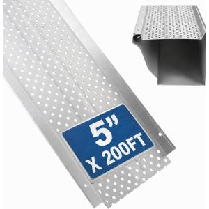 Gutter Guard,5" Aluminum Leaf Filter Gutter Cover,50 PCS Total Length 200FT,Raptor Gutter Guards,Easy DIY Leaf Guards for Gutters Fits Any Roof or Gutter Type, 5in*200FT