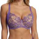 Skarlett Blue Entice Full Coverage Underwire Non Padded Everyday Bra with Lace fits up to H Cup (38G, Moon Drop/Nylon)