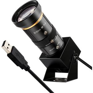SVPRO 5MP 30FPS USB Camera with 5-50mm Telephoto Lens, 10X Optical Zoom Manual Focus Webcam for Macro & Long Distance, Low Light Computer Camera with IMX335 Sensor for Windows, Mac-OS, Linux, Andorid