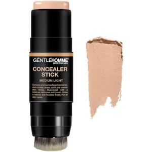 Gentlehomme Men's Concealer Stick with Brush for Dark Circles Eraser, Medium Light