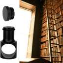 2 Pcs Limiting Stopper Rolling Library Ladder Hardware Kit, Rail Stoppers Sliding Library Ladder Black Track Kit, Track Stopper Rolling Ladder Hardware Limiters