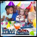 6 Pcs Spider Bithday Party Decoraions Spider Wooden Table Decorations Red and Blue Pattem Design Happy Birthday Table Centerpiece Sign for Boy Cartoon Party Supplies