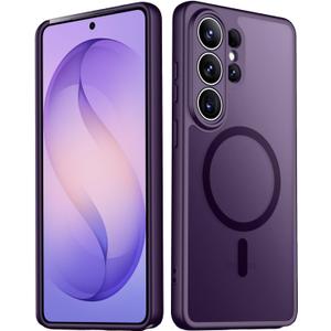 Case for Samsung Galaxy S26 Ultra Case Magnetic [Compatible with MagSafe] Thin Slim Shockproof Protective Cover for Women Girls Translucent Matte Phone Cases for Galaxy S26 Ultra, Purple