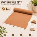 Novabright 1 Pack Cork Roll 48" x 8', 6mm Thick Natural Cork Shelf Liner, 6.5"W x 48"L