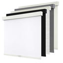 Cordless Blackout Roller Shades Blinds for Windows Free-Stop,Pull Down Room Darkening with Valance,Thermal Insulated Woven Fabric Window Door Blinds for Home,Office,White 34" W x 72" L