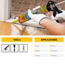 SIKA Sikaflex Construction Sealant, Tan 10.1 fl. oz, Polyurethane for Vertical & Overhead Joints, Ideal for Windows & Doors, Paintable & Stainable