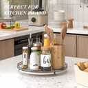 16-Inch Whitewashed Farmhouse Oak Lazy Susan Organizer
