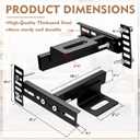 Adjustable Headboard Brackets for Metal Bed Frame, Universal Metal Bed Frame Wall Mounting Brackets for Headboard with Footboard Extension Kit for Twin Full Queen King, Matte Black 2 Packs